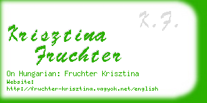 krisztina fruchter business card